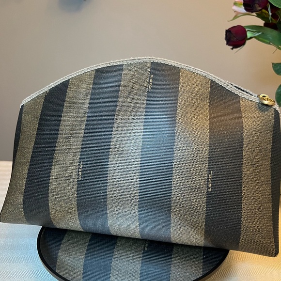 Vintage FENDI Penguin Stripe Baguette Handbag Clutch Pouch - Picture 3 of 13